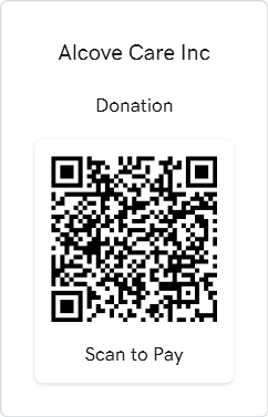 QR code linking to Alcove Care Inc donation page